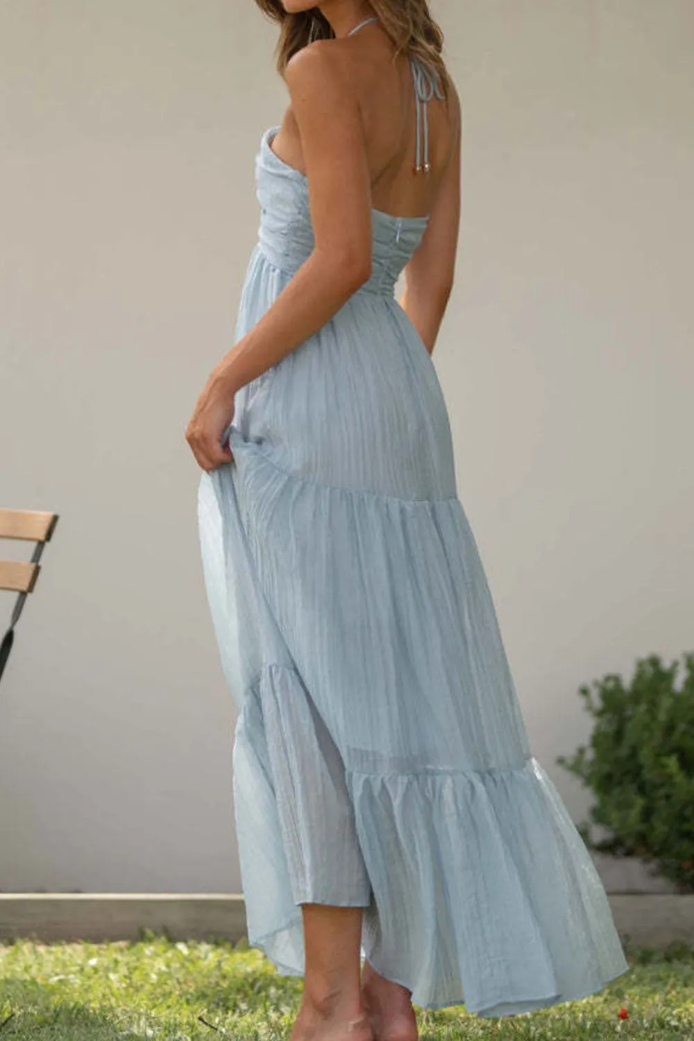 Tiered Halter Neck Cami Dress, image 4