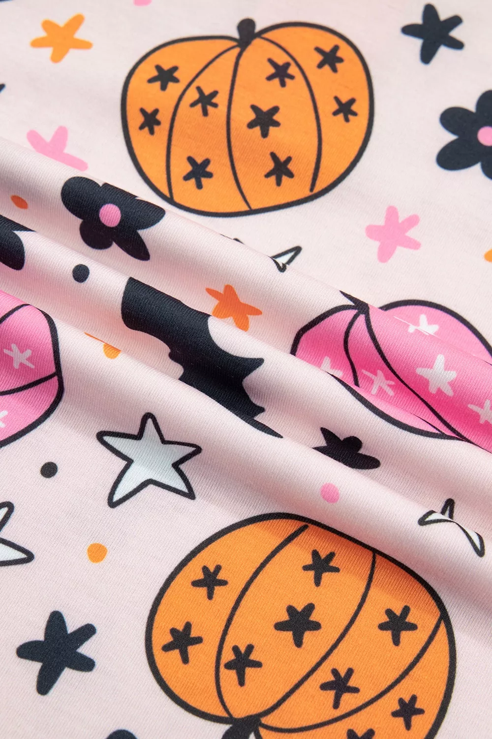 Halloween Pumpkin Print Long Sleeve Home Wear Lounge Set, image 13