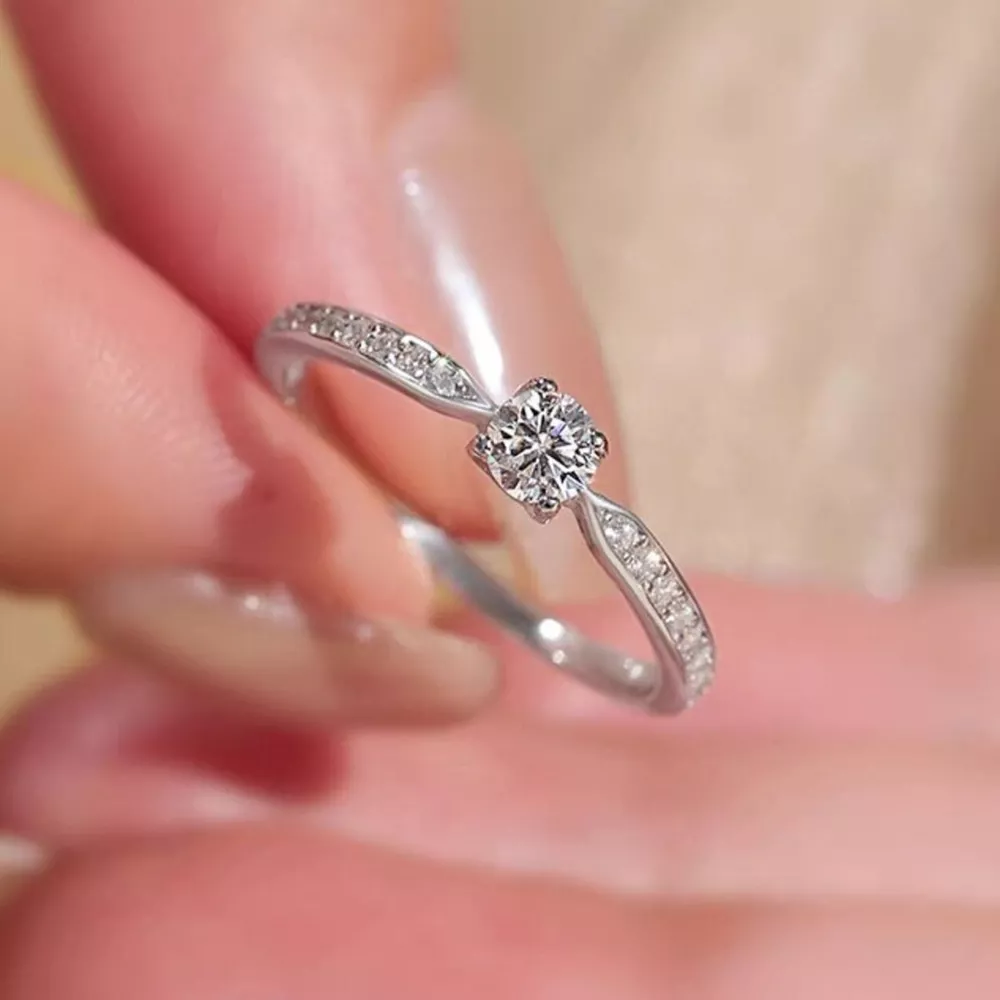 1 Carat 925 Sterling Silver Moissanite Ring, image 7