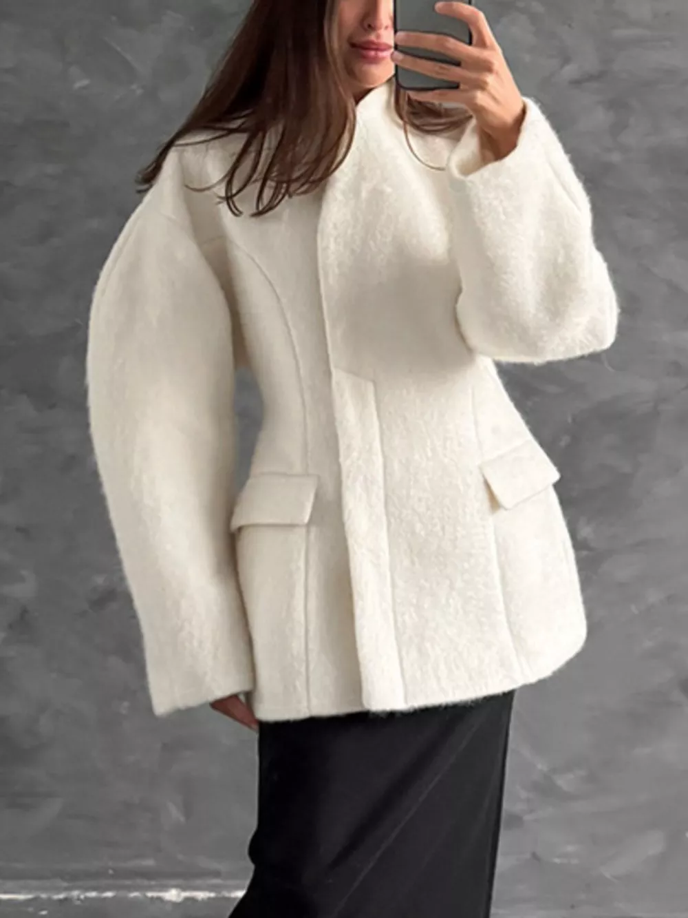 Wool-Blend Leg-of-Mutton Sleeves Outerwear, image 7
