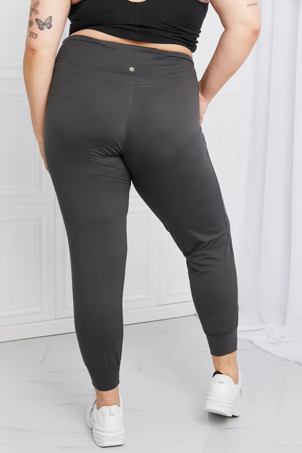 Full Size Pocketed High Waist Pants, image 2