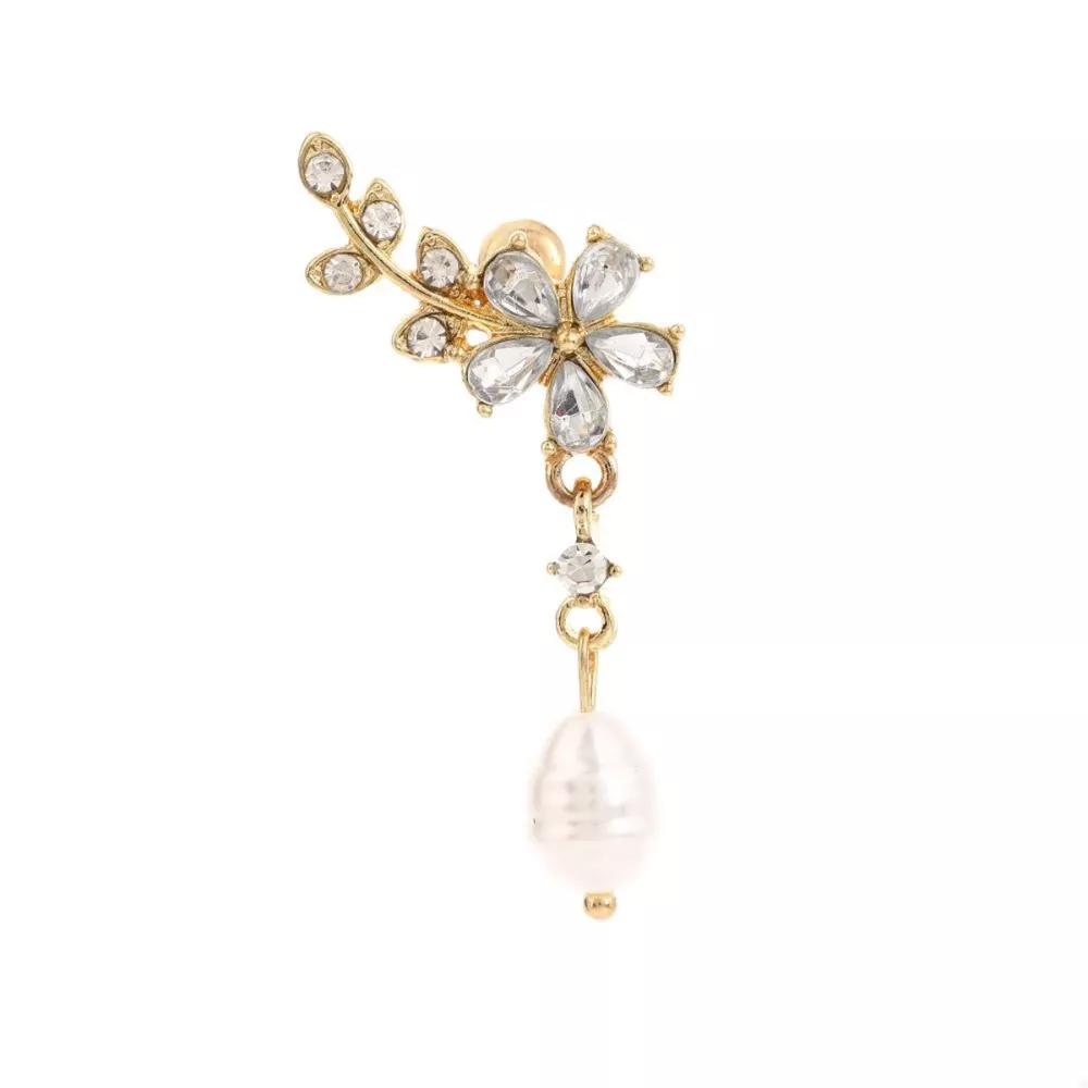 Flower Pearl Drop Earrings, image 5