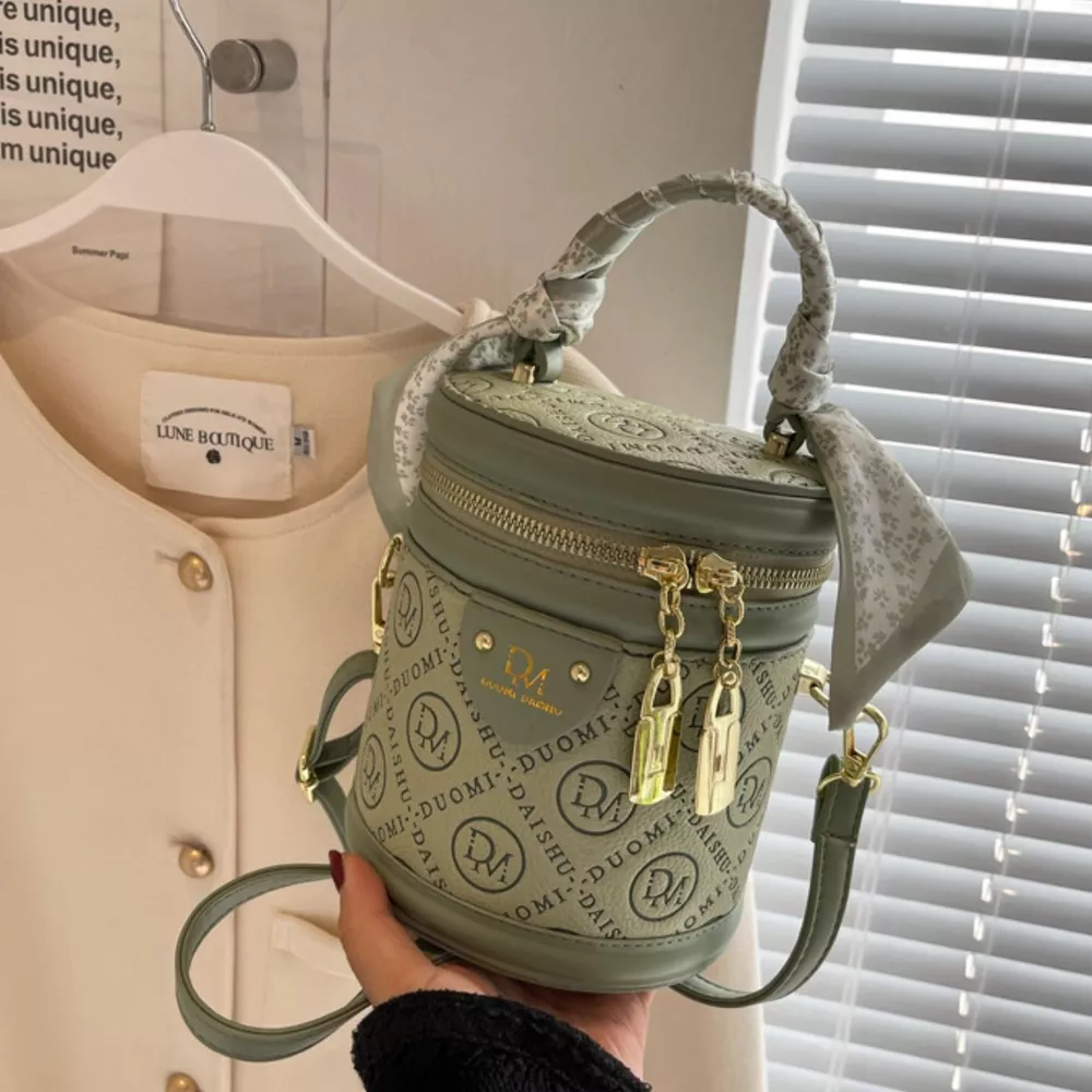Letter Adjustable Strap Bucket Bag, image 2