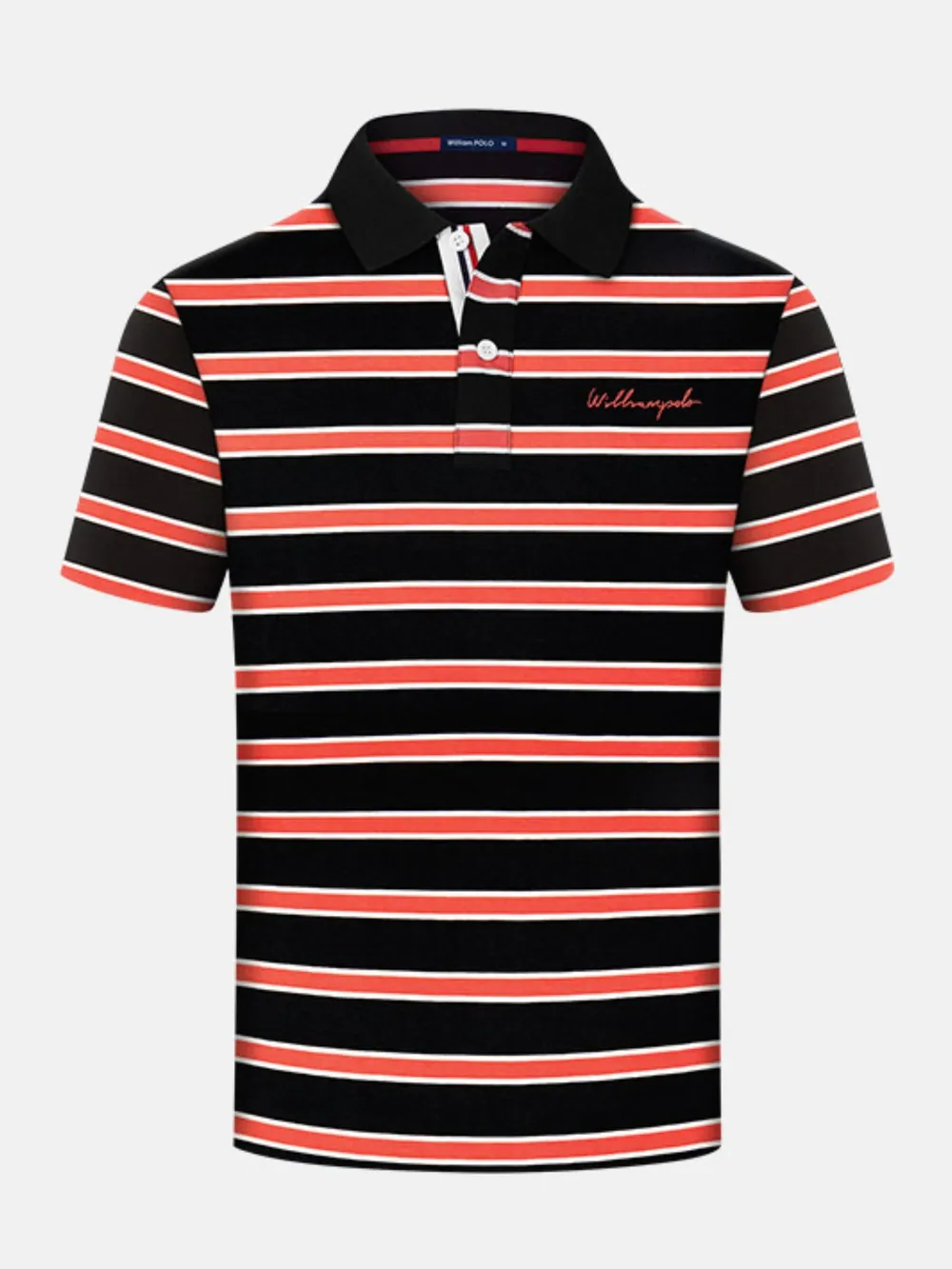 Men's Plus Size Striped Short Sleeve Polo Shirt, image 5