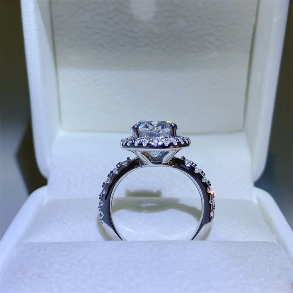 5 Carat Moissanite 925 Sterling Silver Ring, image 3