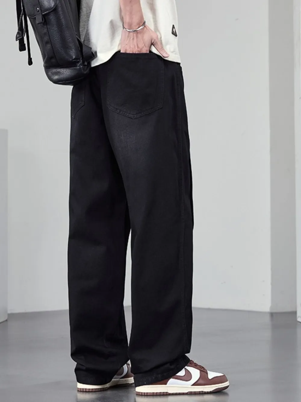 Men's Plus Size Wide Leg Jeans, image 3