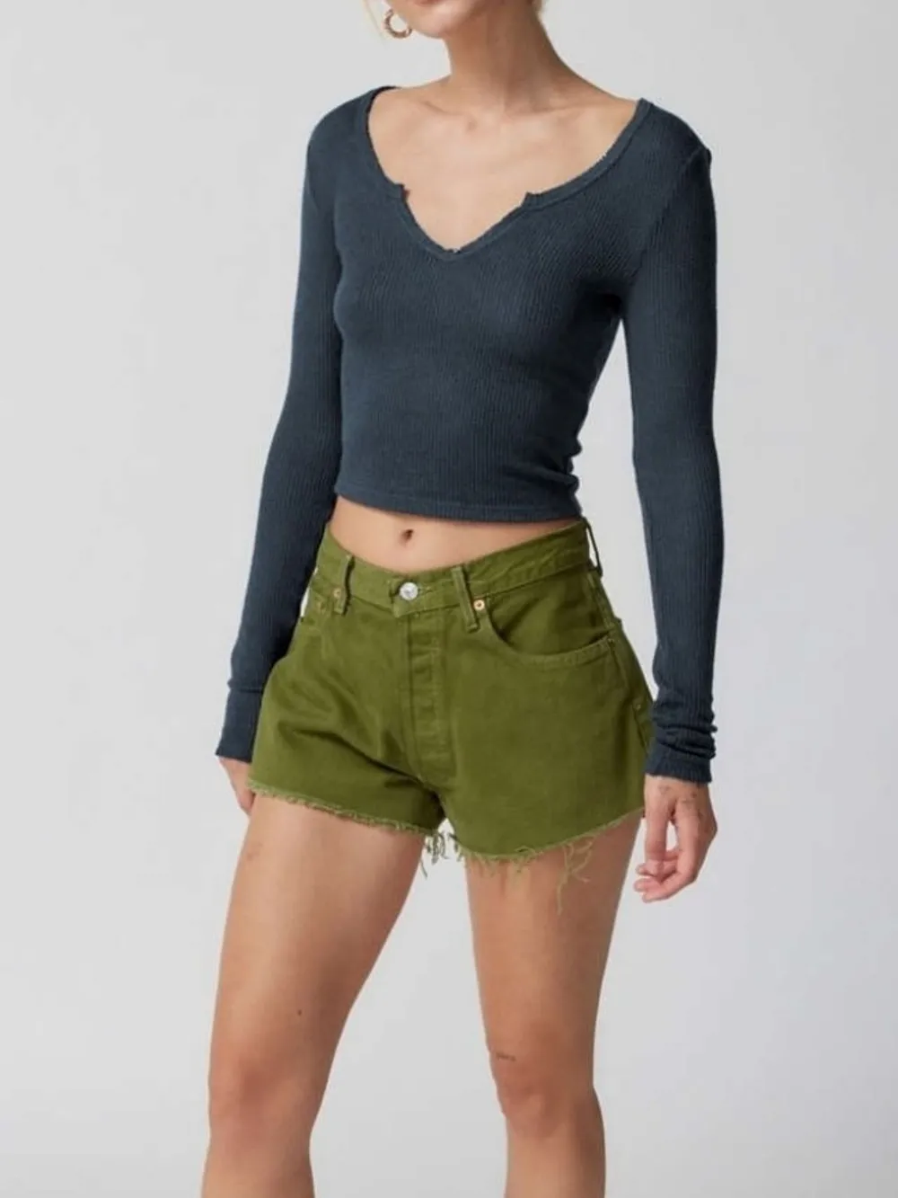 Notched Long Sleeve T-Shirt, image 20