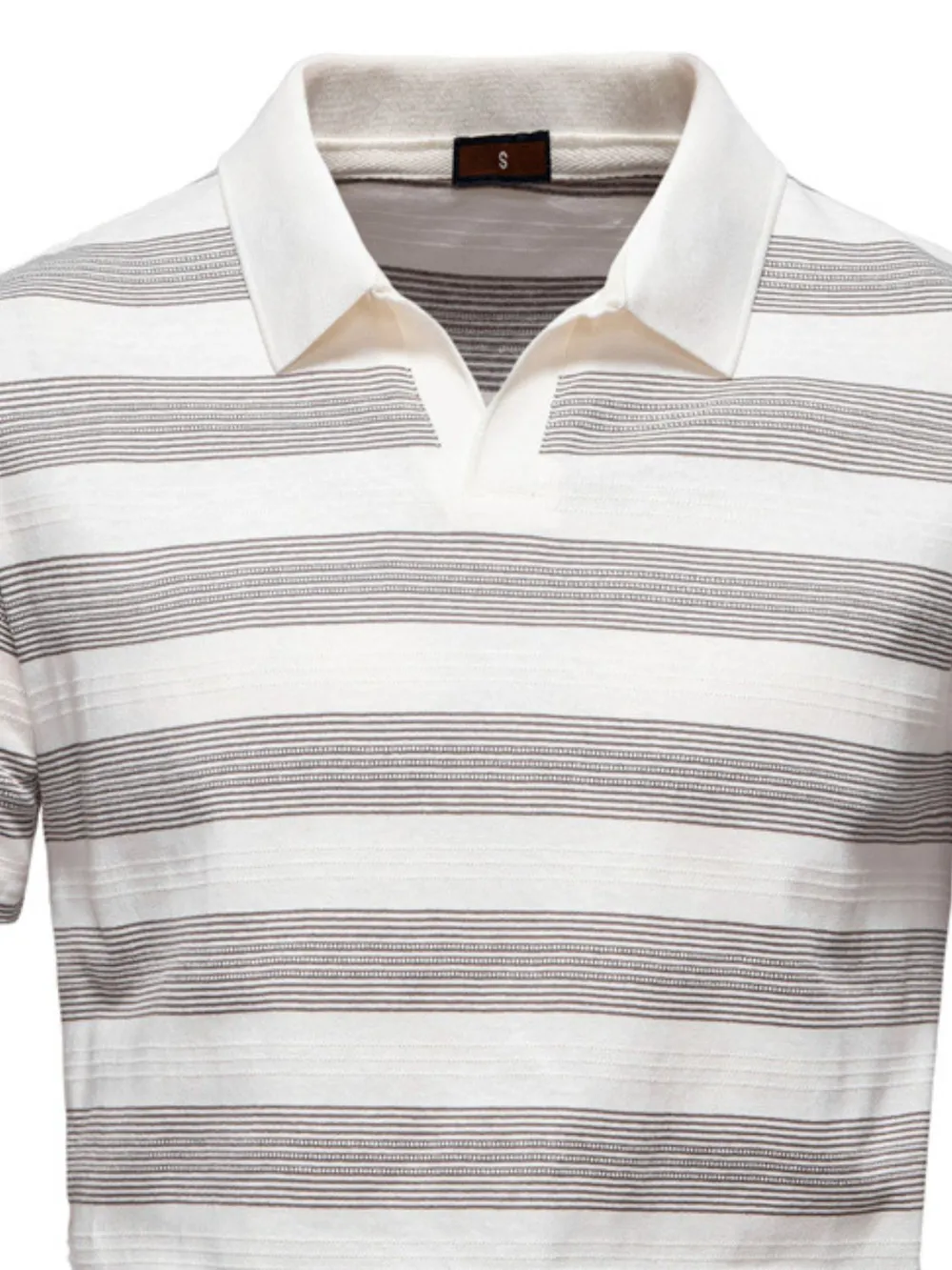 Men's Contrast Striped Short Sleeve Polo, image 5