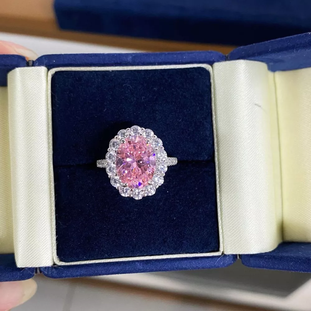 925 Sterling Silver Zircon Round Ring, image 2
