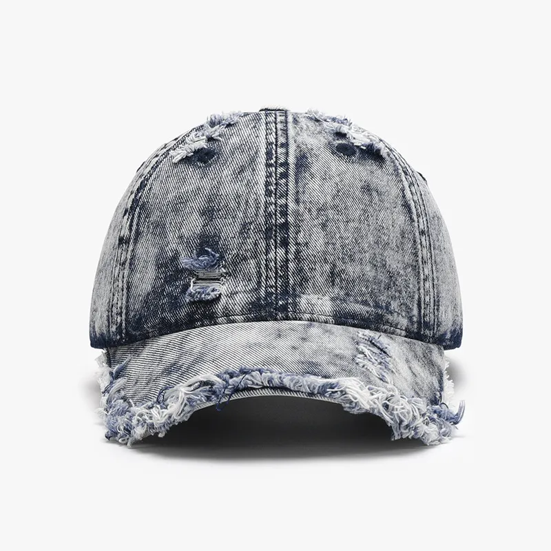 Distressed Cotton Adjustable Baseball Cap, image 2