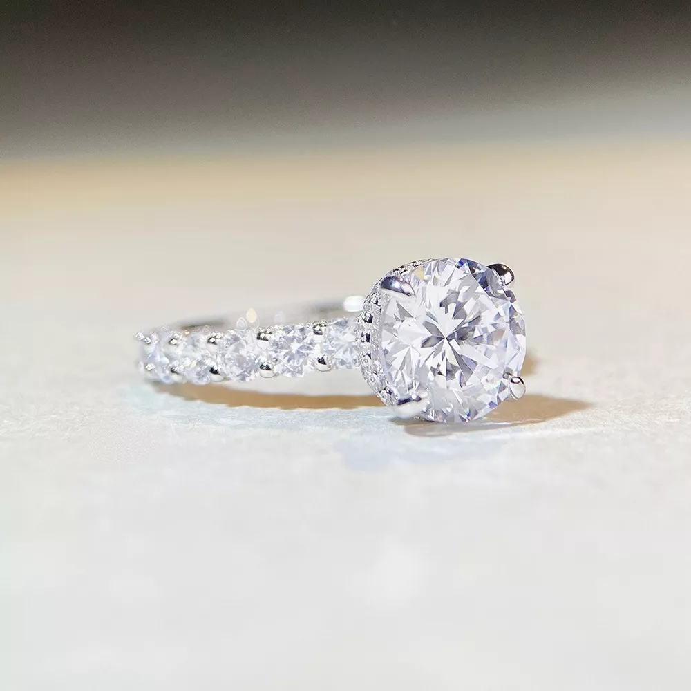 3 Carat 925 Sterling Silver Moissanite Ring, image 8