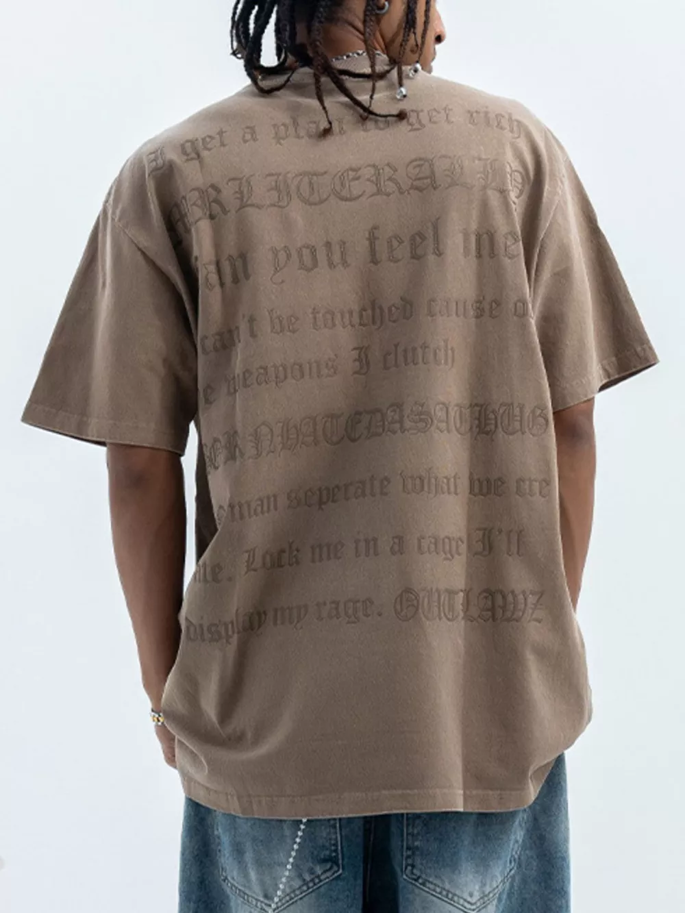 Men's Letter Round Neck Short Sleeve T-Shirt, image 6