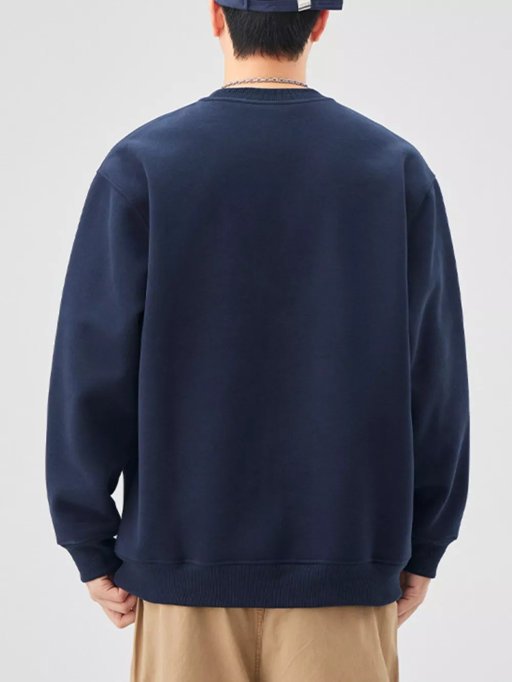 Men's Plus Size Letter Graphic Crew Neck Sweatshirt, image 9