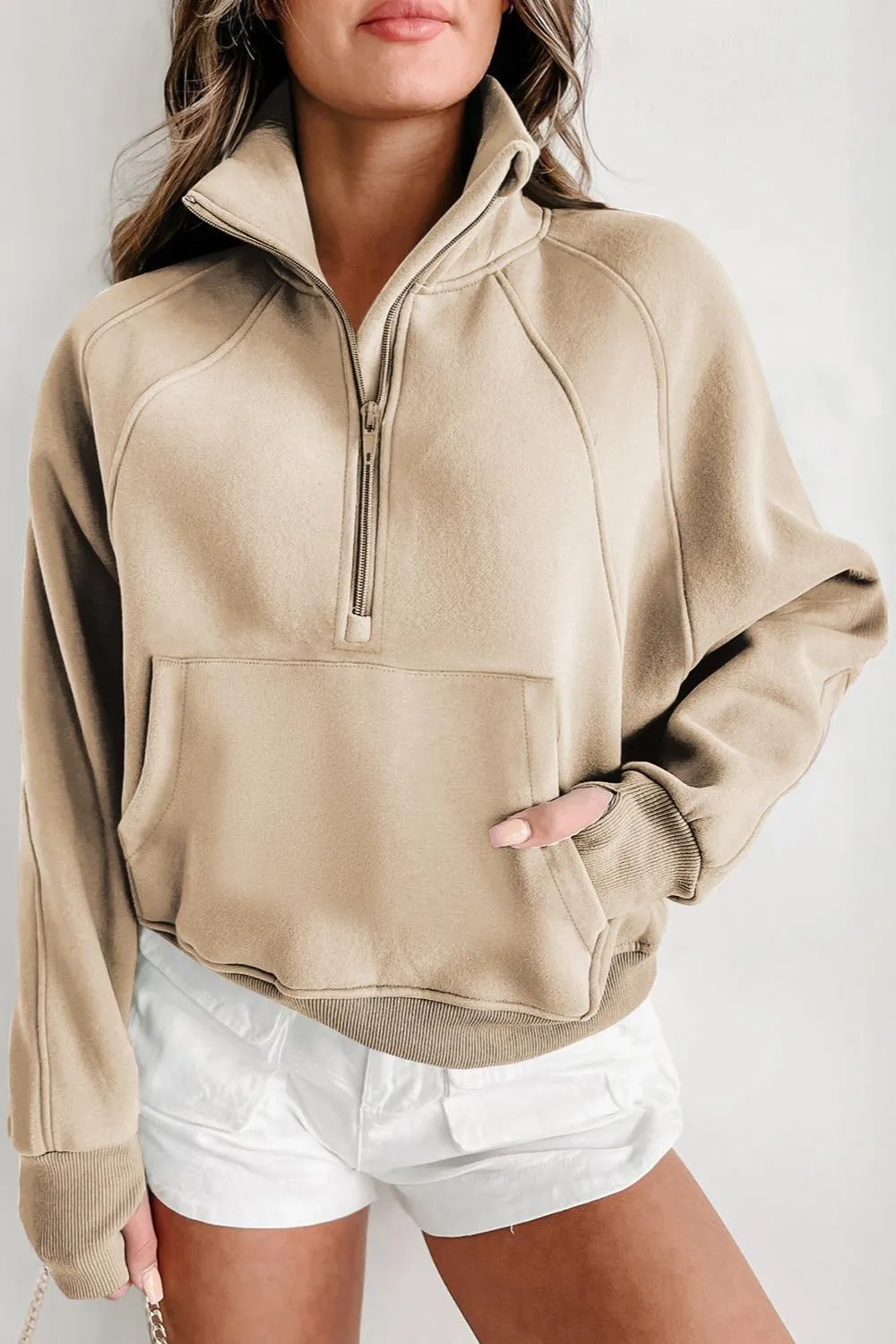 Half Zip Long Sleeve Sweatshirt, image 7