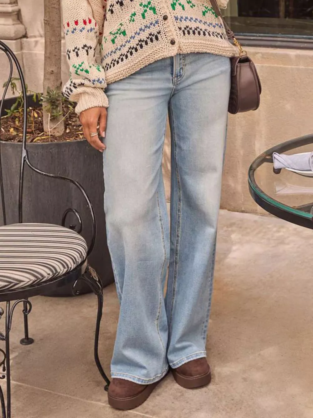 Washed Wide Leg Jeans, image 4