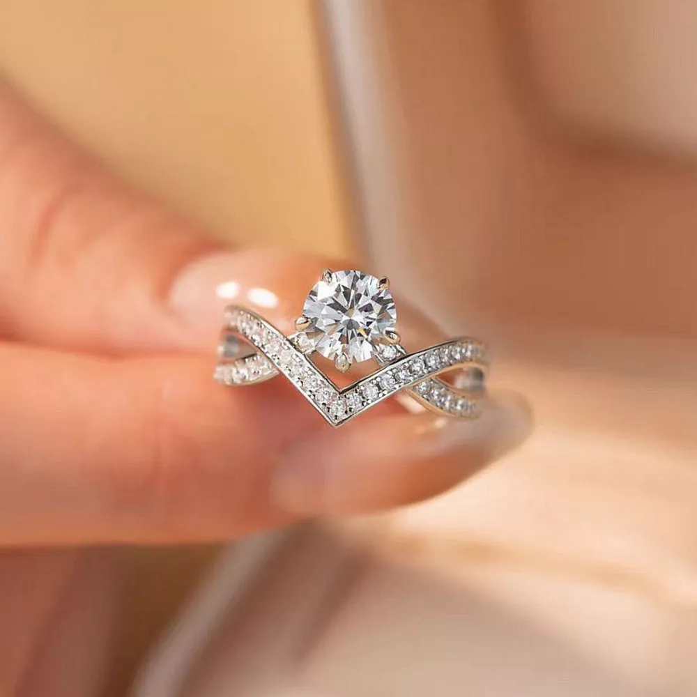 1 Carat Moissanite 925 Sterling Silver Ring, image 5
