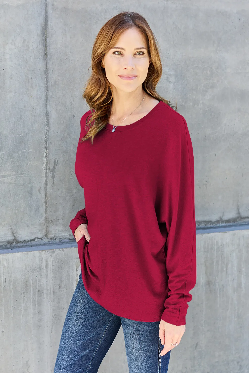 Full Size Round Neck Long Sleeve T-Shirt, image 12