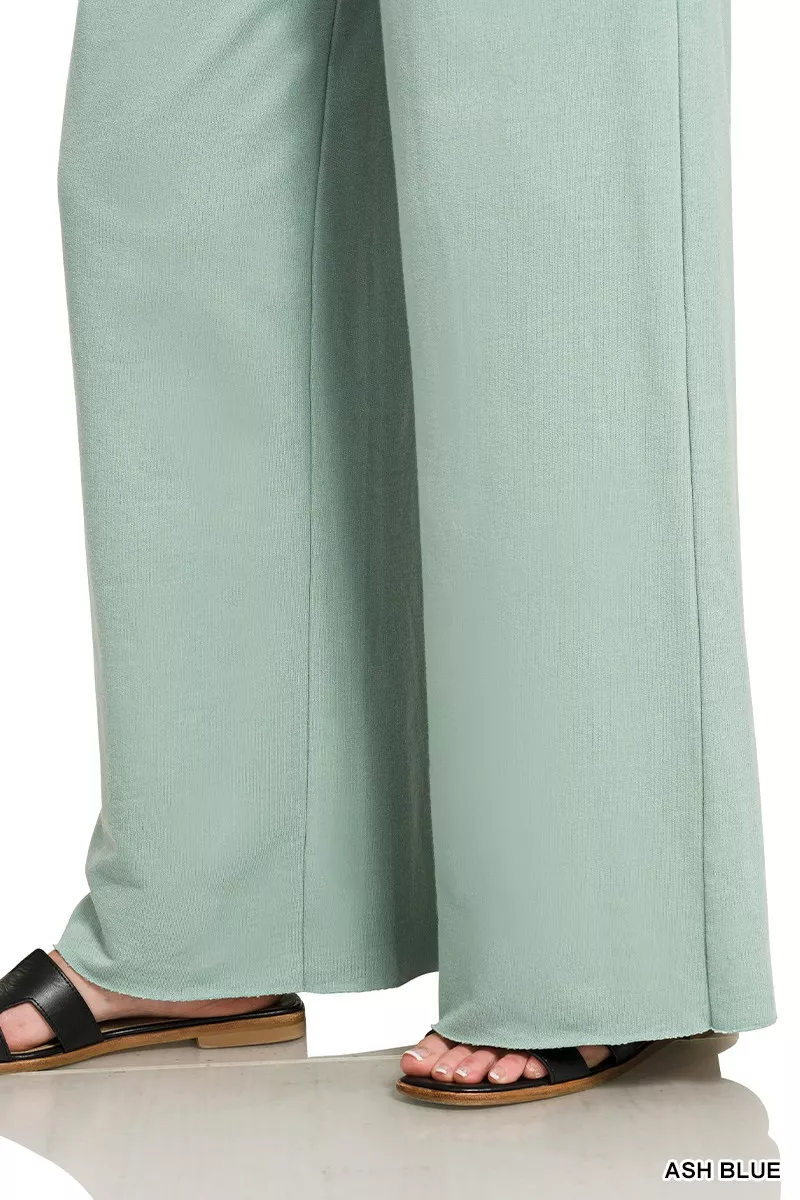French Terry Wide Leg Sweatpants, image 6