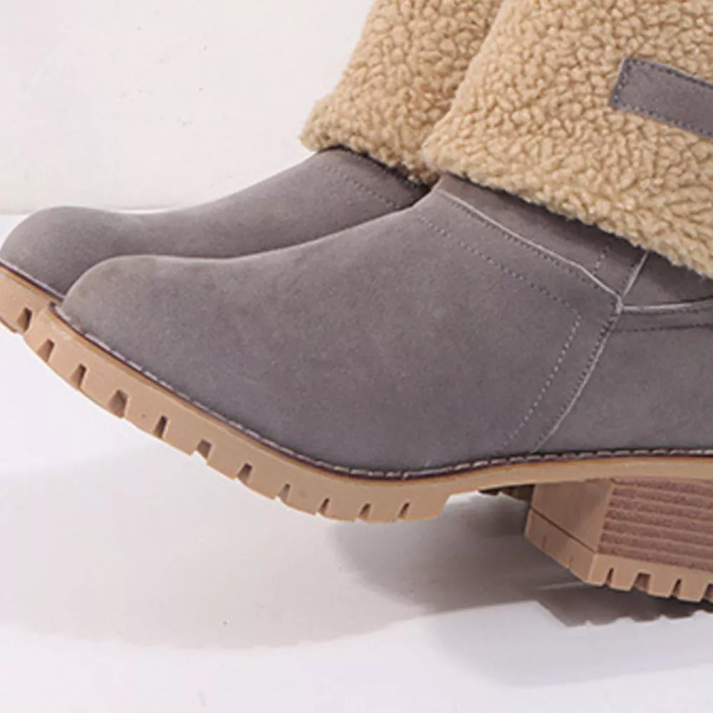 Round Toe Block Heels Boots, image 17