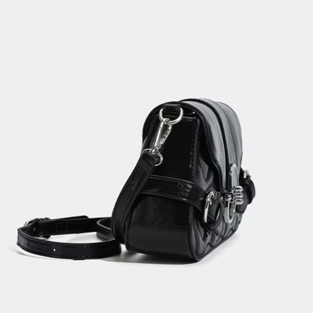 Quilted Flap Buckle Decor Crossbody Bag, image 6