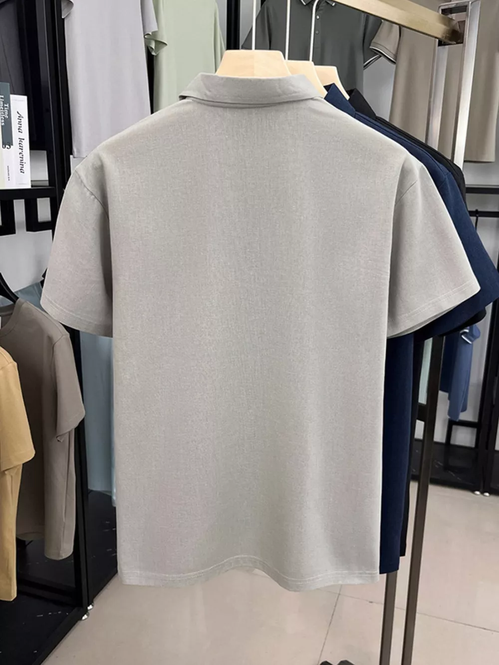 Men's Plus Size Button Detail Short Sleeve Polo, image 7