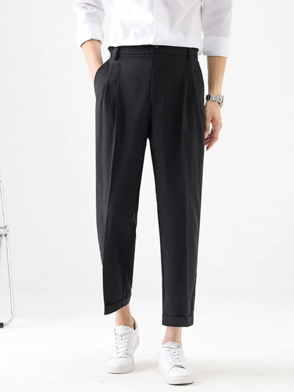 Men's Plus Size Basic style Solid Pants