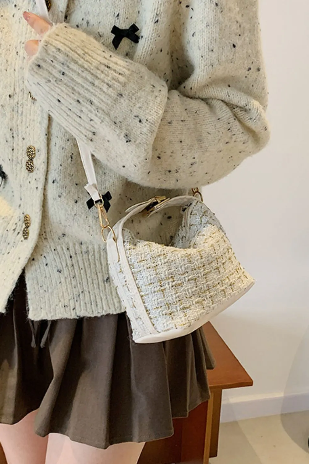 Woven Removable Strap Shoulder Bag, image 7