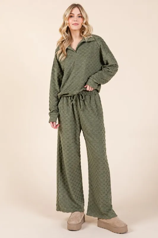 Tied Checkered Wide Leg Pants, image 4
