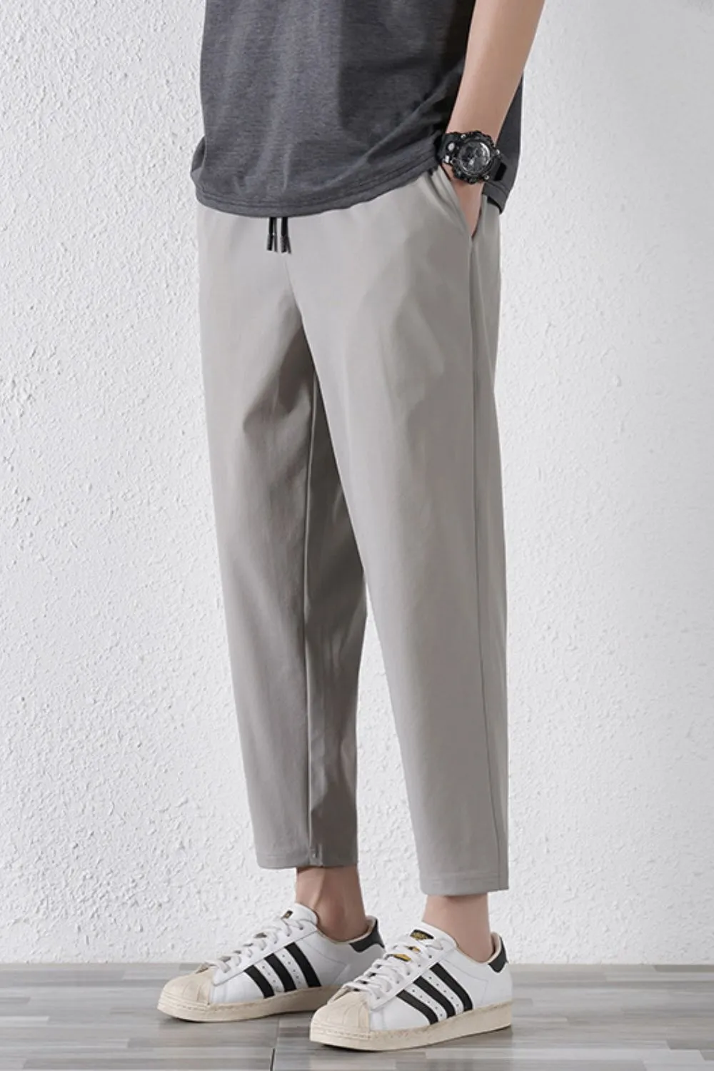 Men's Plus Size Drawstring Pants with Pockets, image 3