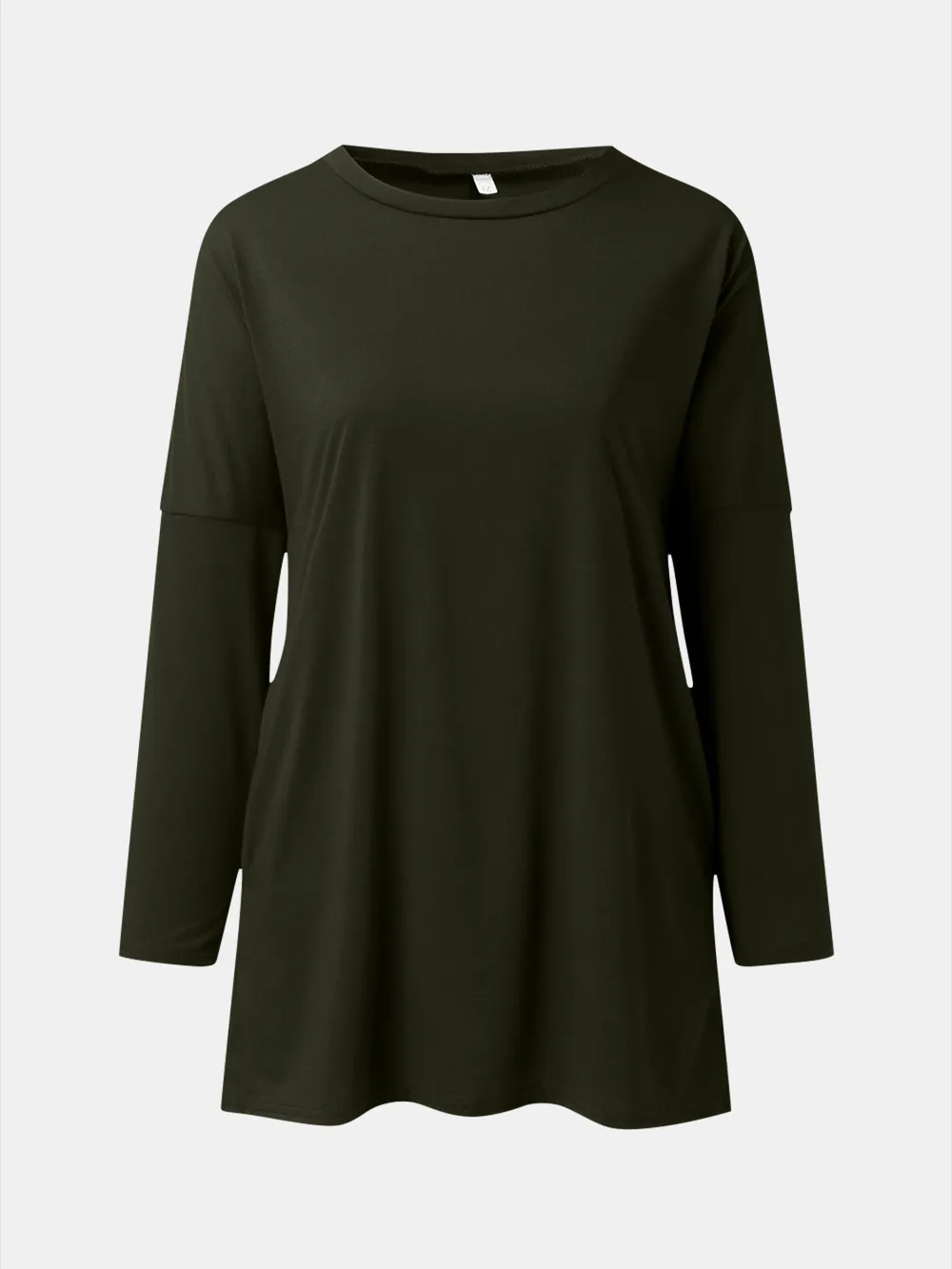 Full Size Round Neck Long Sleeve T-Shirt, image 2