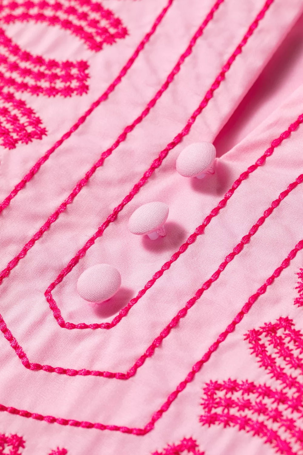 Embroidered Detail Puff Sleeve Cotton Blouse, image 8