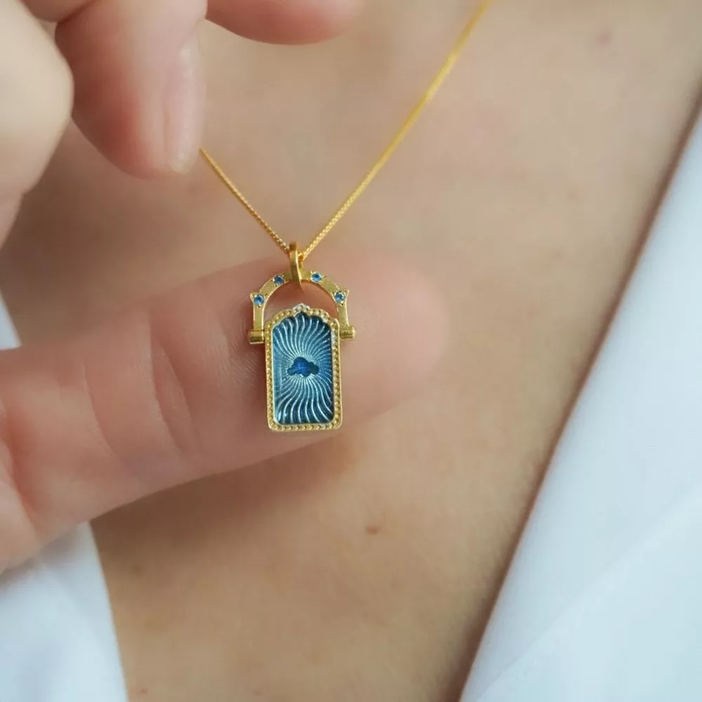 18K Gold-Plated Titanium Steel Pendant Necklace, image 10