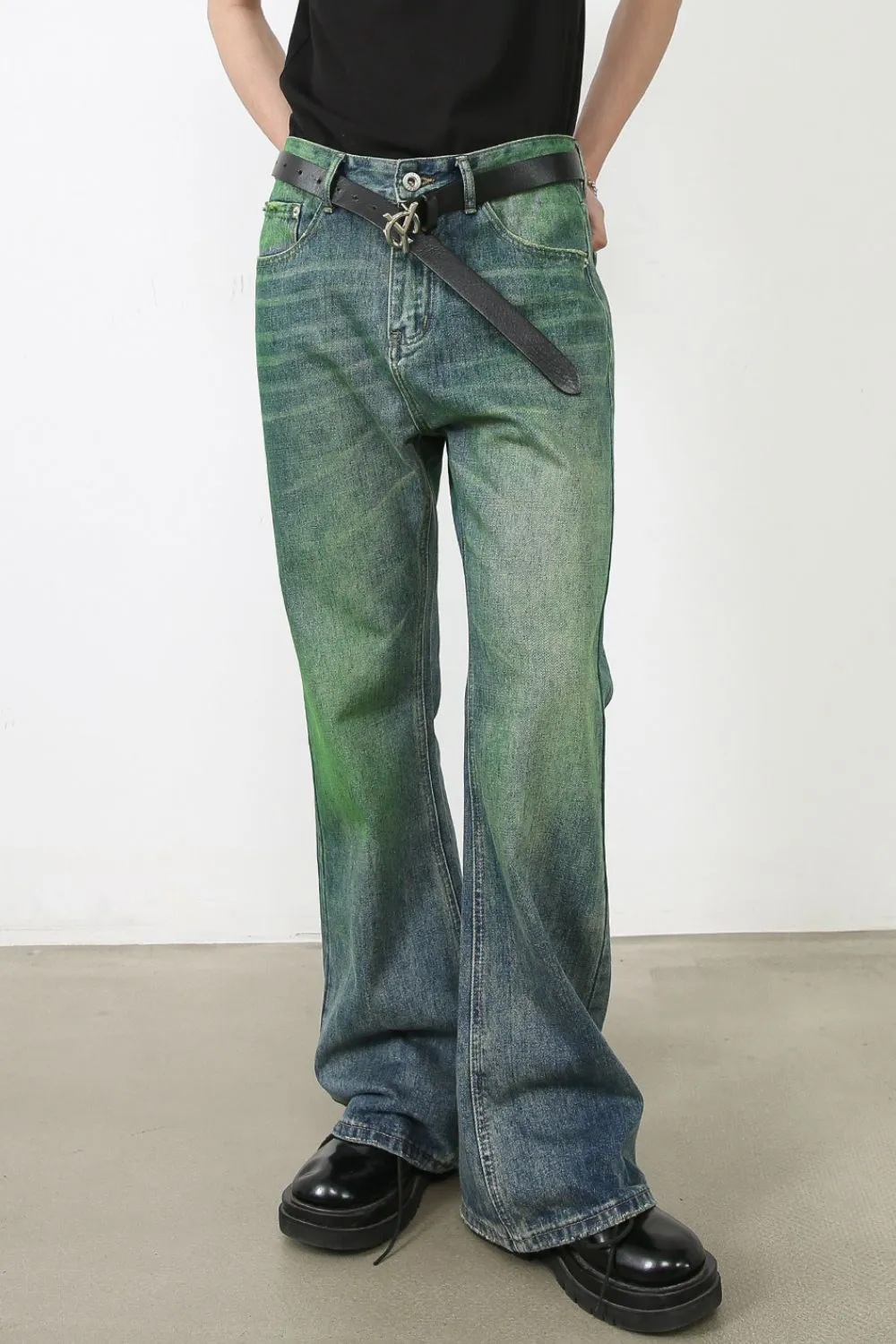 Men's Bootcut Jeans with Pockets, image 3