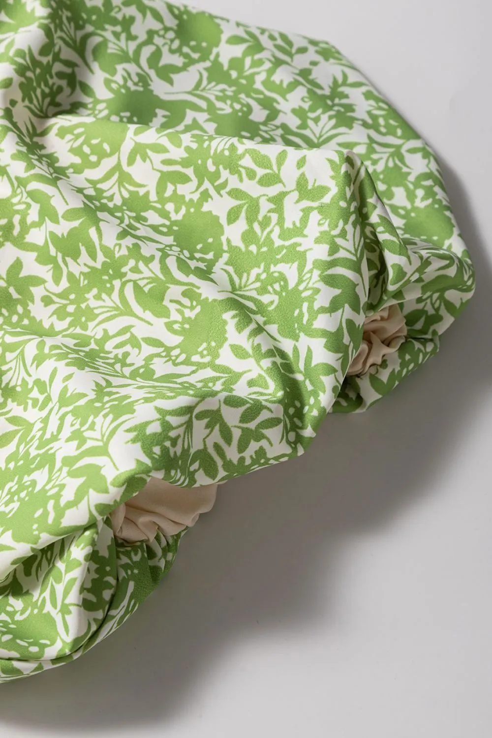 Floral Ruffle Puff Short Sleeve Frilled Notched Blouse, image 4