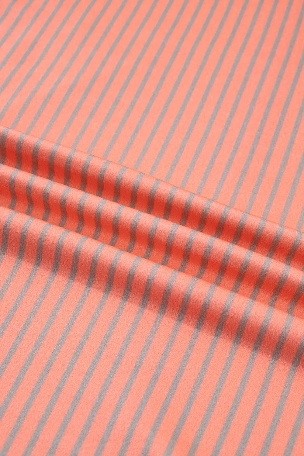Stripe Colorblock Detail Raw Seam Long Sleeve Tunic Top, image 11