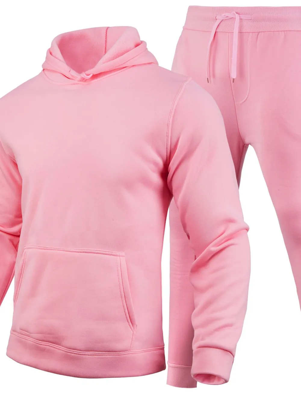 Men's Full Size Long Sleeve Hoodie and Pants Set Plus Size, image 2