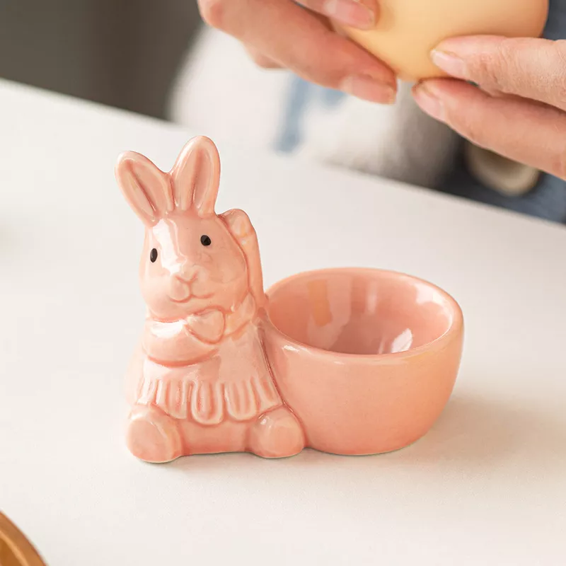 Ceramic Easter Bunny Egg Holder