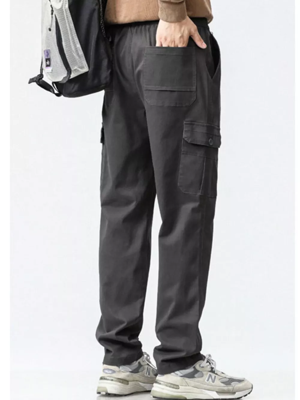 Men's Plus Size Relaxed Fit Cargo Pants, image 9