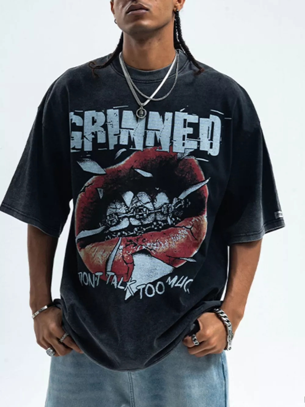 Men's Graphic Round Neck Short Sleeve T-Shirt