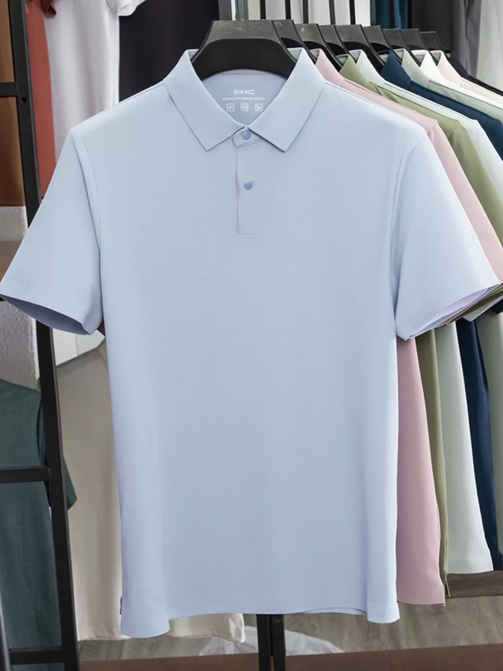 Men's Plus Size Button Detail Short Sleeve Polo, image 6
