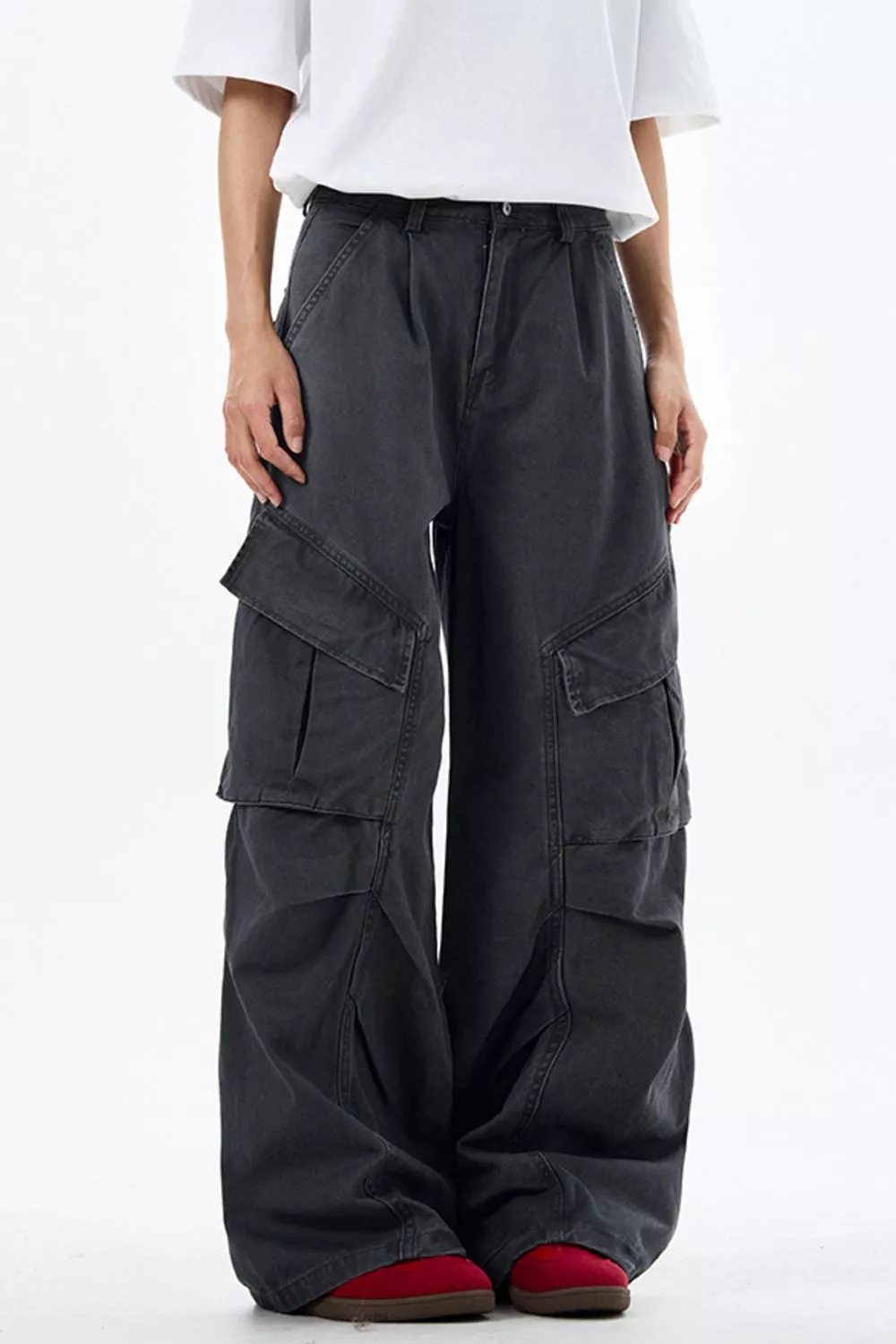 Men's Loose Fit Multi-Pocket Cargo Pants, image 6