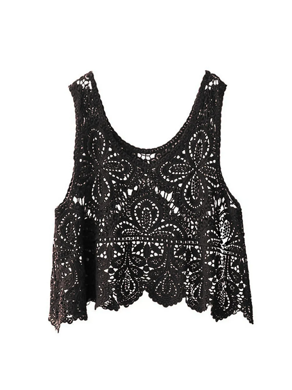 Cutout Scoop Neck Sleeveless Knit Cover Up, image 2
