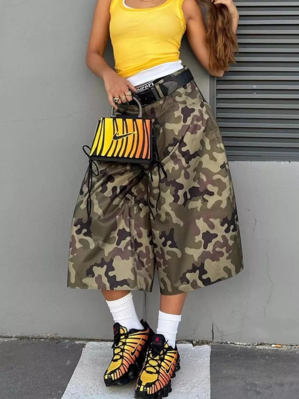 Camouflage Wide-Leg Capris, image 3