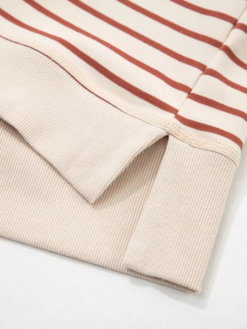 Striped Crew Neck Casual Sweatshirt, image 4