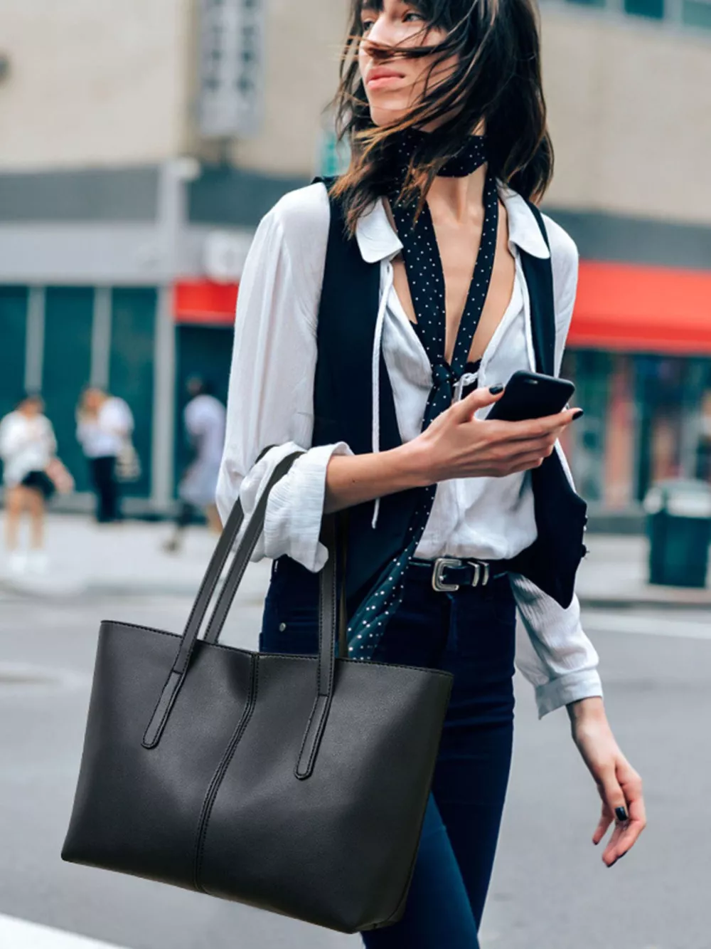 PU Leather Tote Bag, image 2