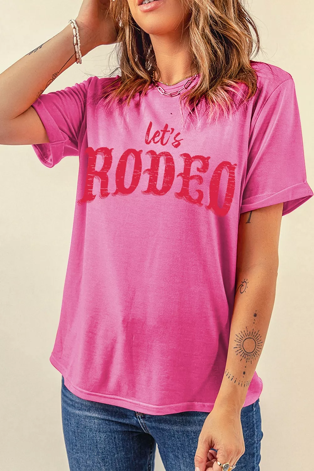 Letter Graphic Short Sleeve T-Shirt, image 2