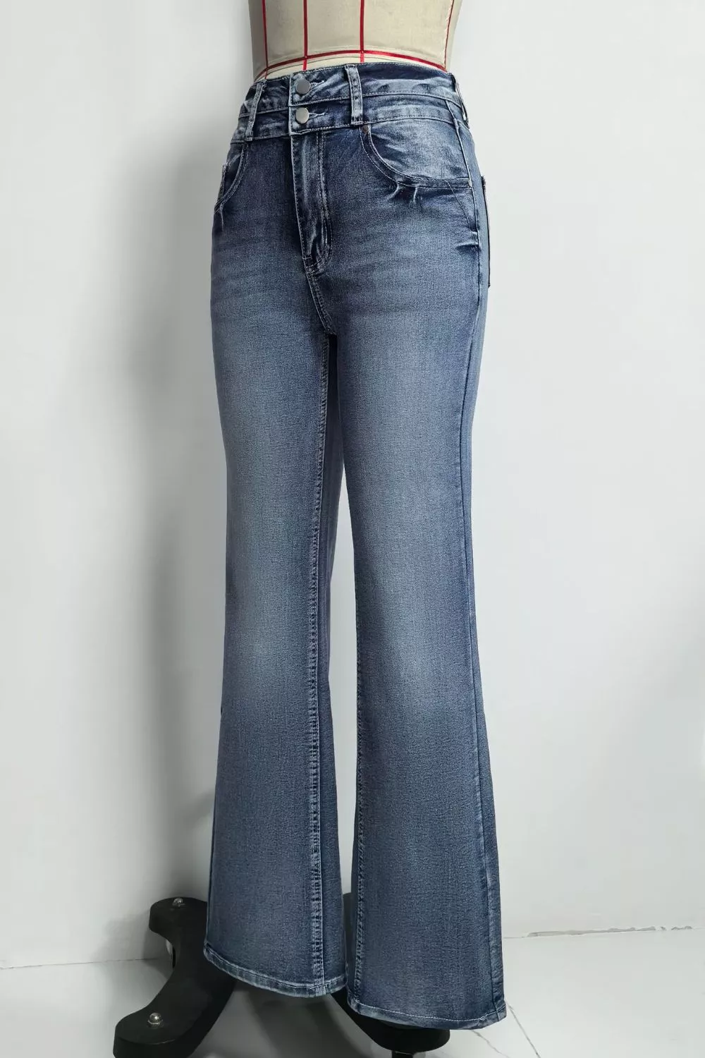 High-Waisted Flare Leg Jeans, image 2