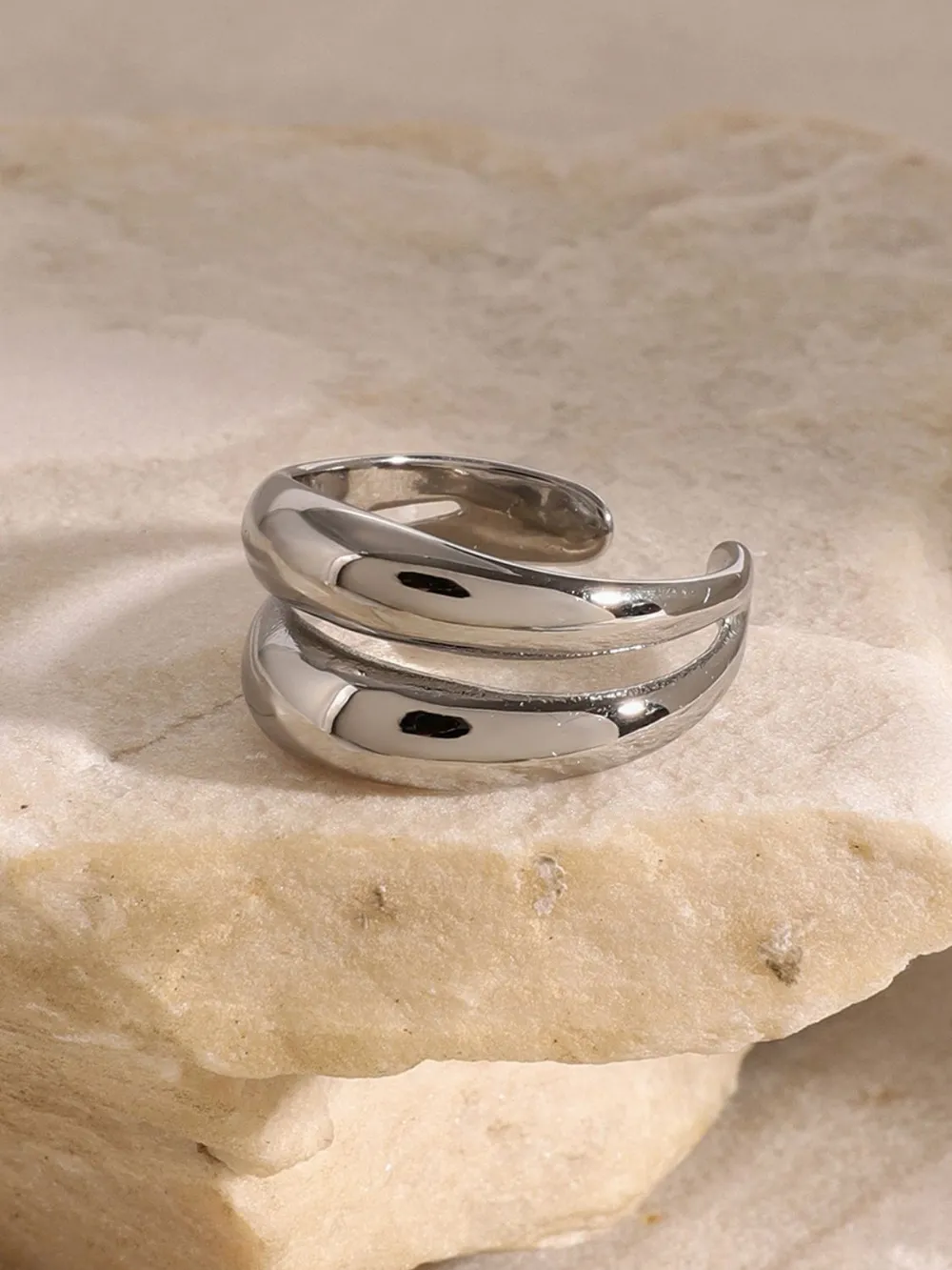 Stainless Steel Double-Layered Ring, image 8