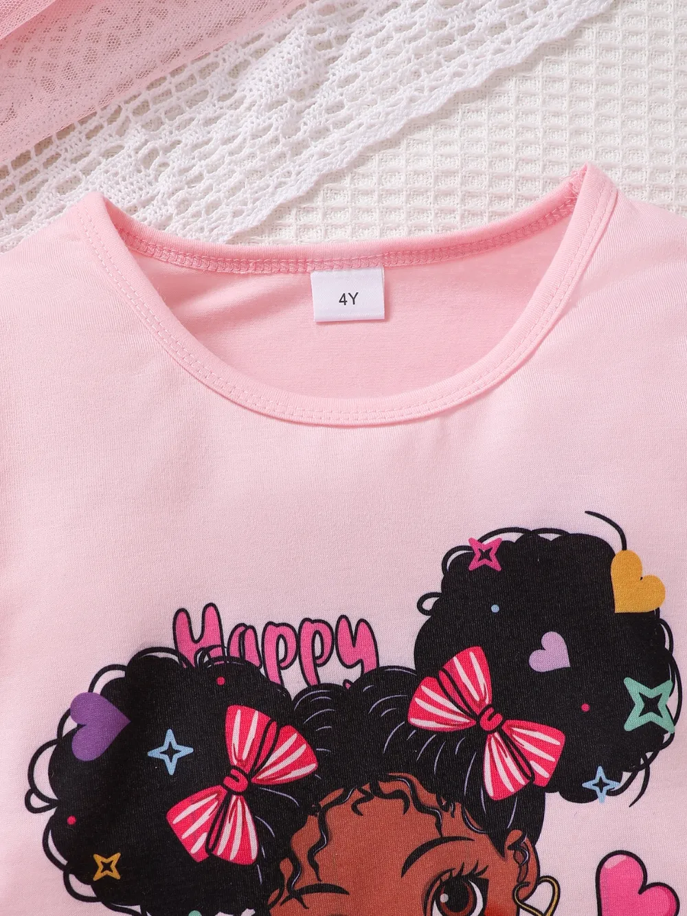 Children's Cartoon Graphic Top and Pants Set, image 4