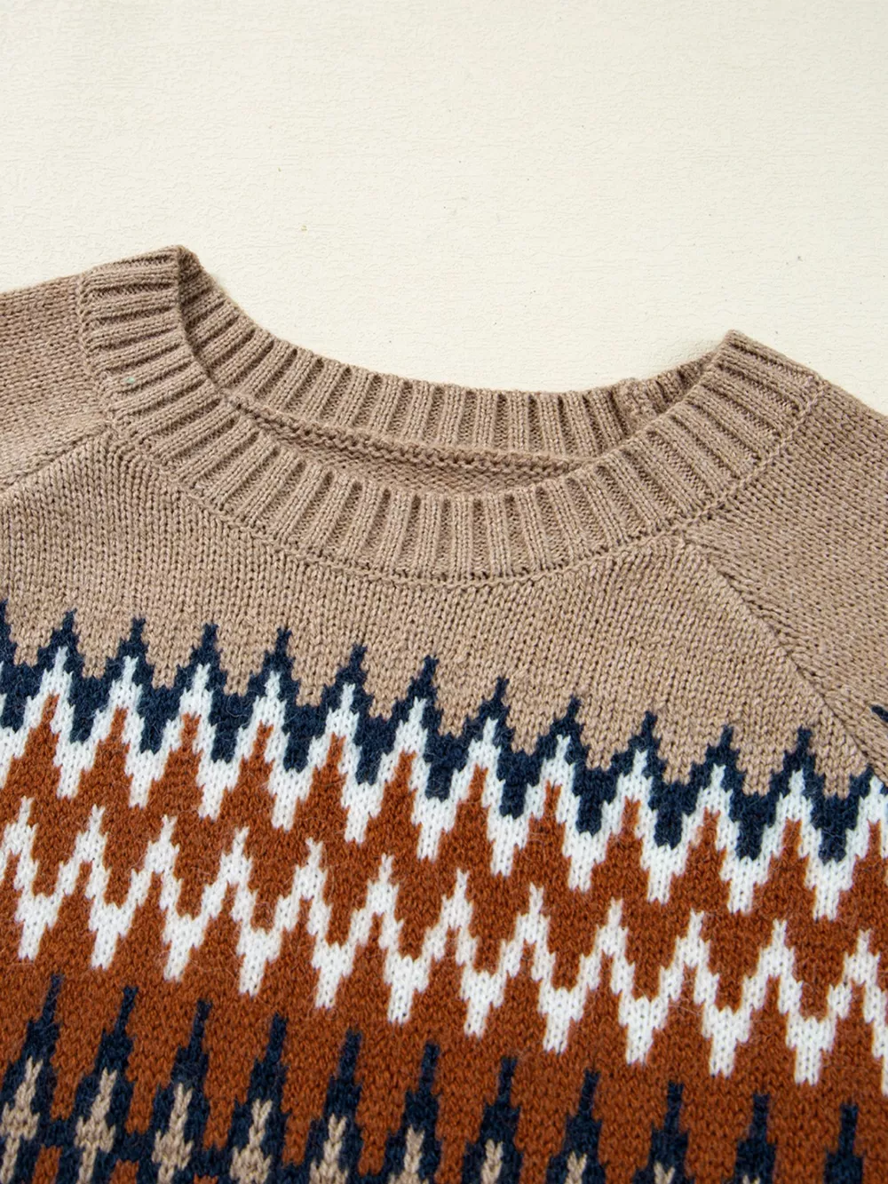 Color Block Crew Neck Sweater, image 4